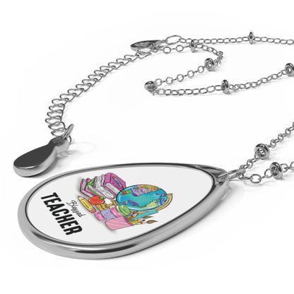 Blessed Teacher Oval Necklace