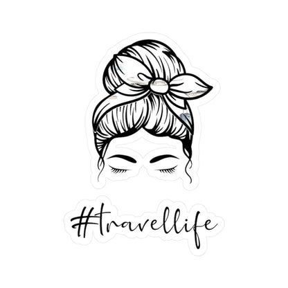 #TravelLife Messy Bun Kiss-Cut Vinyl Decals