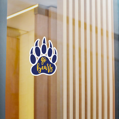 Gause Bears - Go Bears Bear Paw Kiss-Cut Vinyl Decals