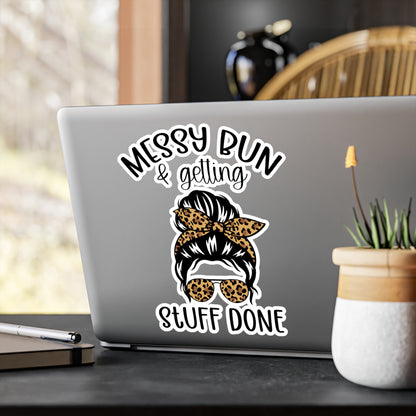 Messy Bun & Getting Stuff Done Kiss-Cut Vinyl Decal