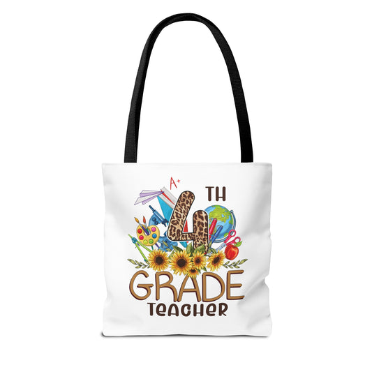 Teach Love Inspire - 4th Grade Teacher Tote Bag (AOP)