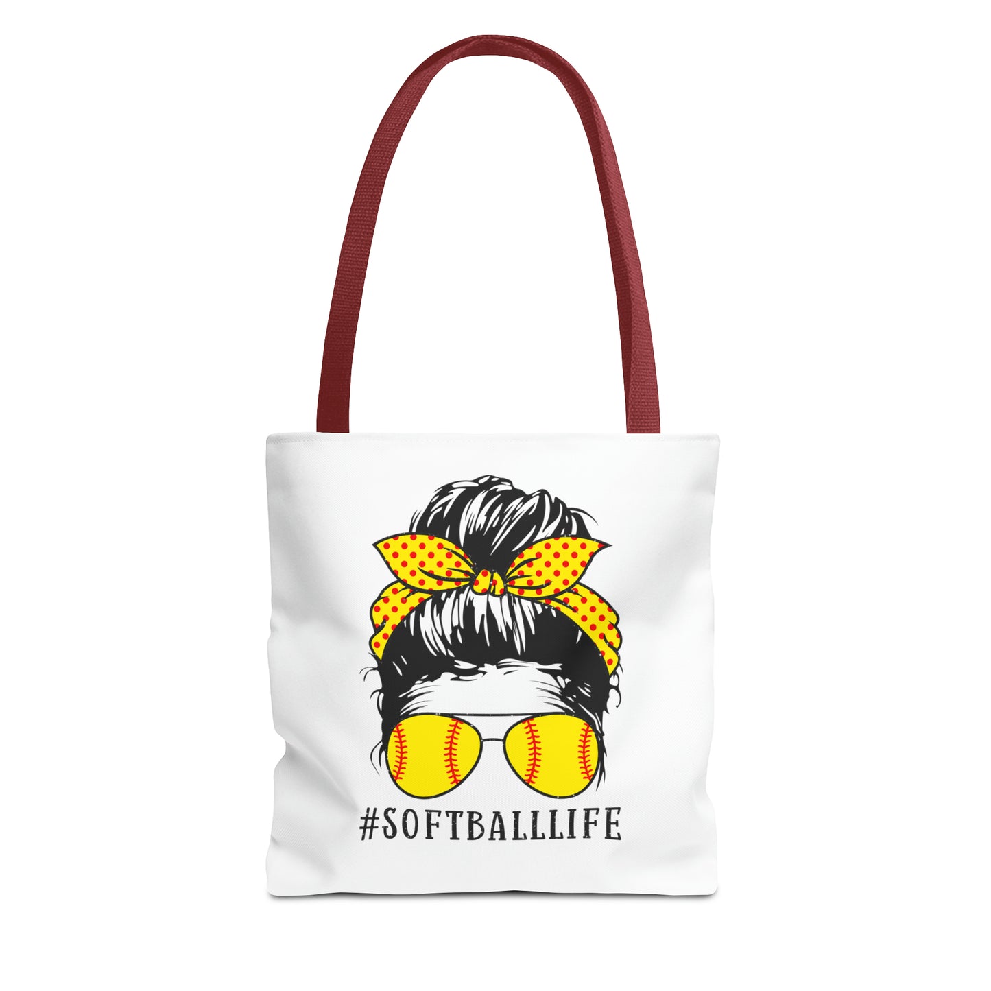 #SoftballLife Messy Bun Tote Bag (AOP)