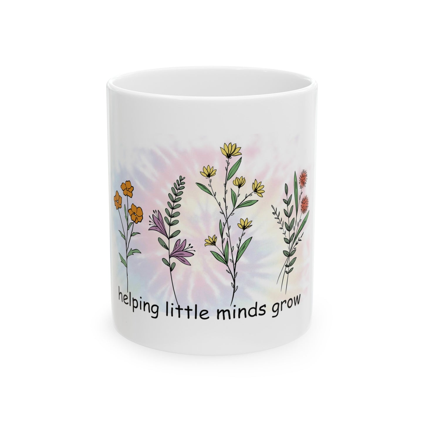 Helping Little Minds Grow - Teacher Ceramic Mug, (11oz)