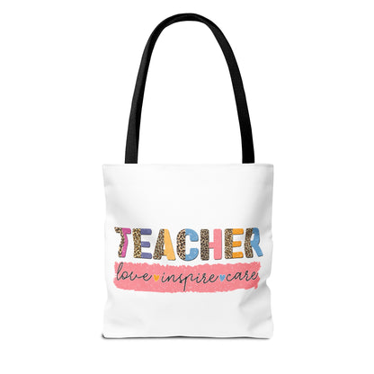 It's a Good Day to Teach Tiny Humans - Teacher Love Inspire Care Tote Bag (AOP)