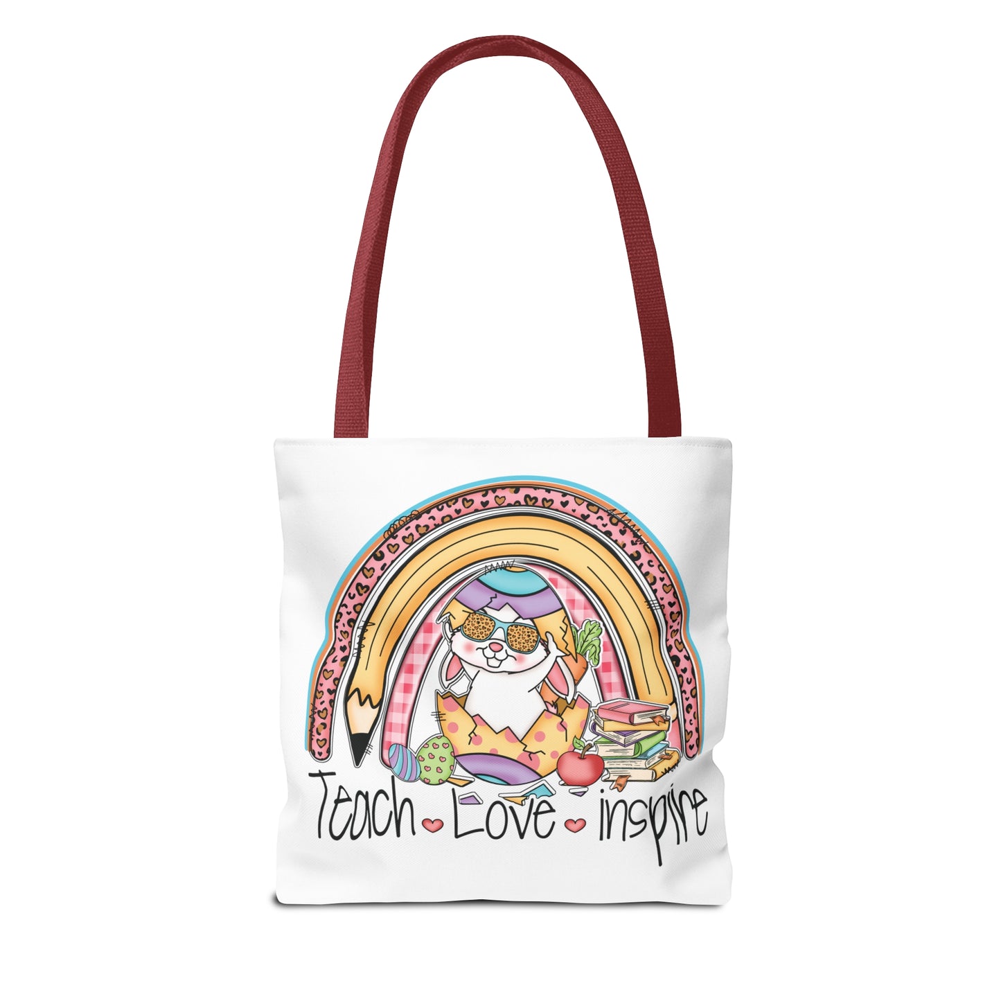 Teach Love Inspire Teacher Tote Bag (AOP)