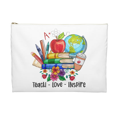 Teach Love Inspire - Teachers Change the World Accessory Pouch