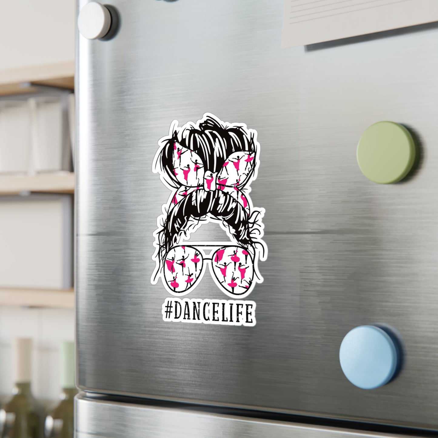 #DanceLife Messy Bun Kiss-Cut Vinyl Decals