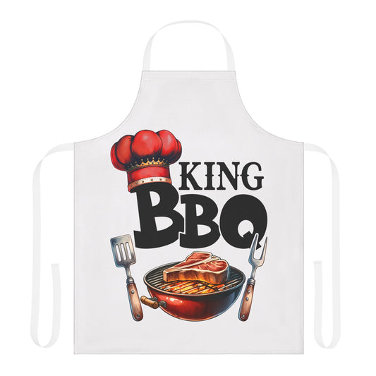 King BBQ Apron, 5-Color Straps (AOP)