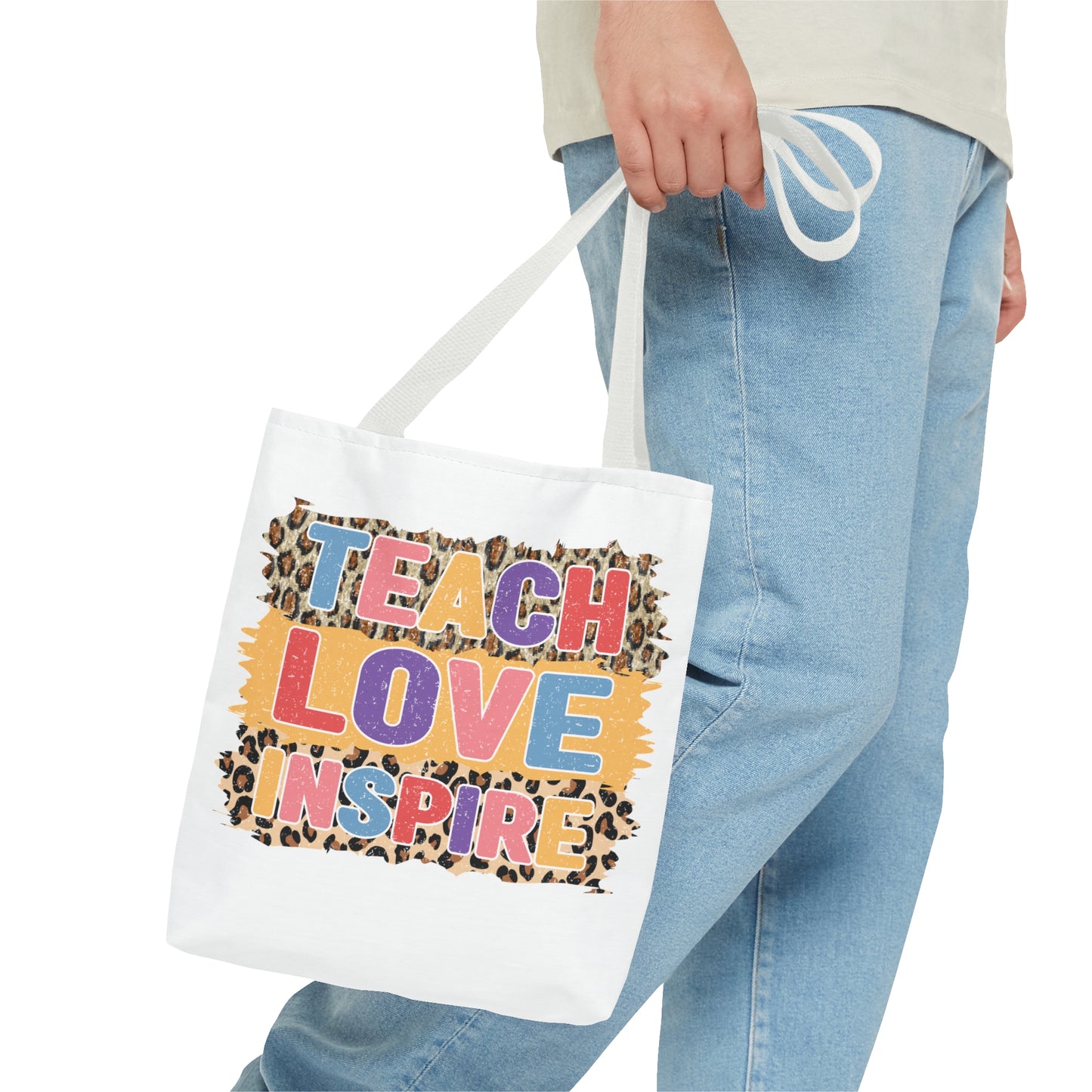 Teach Love Inspire - 4th Grade Teacher Tote Bag (AOP)