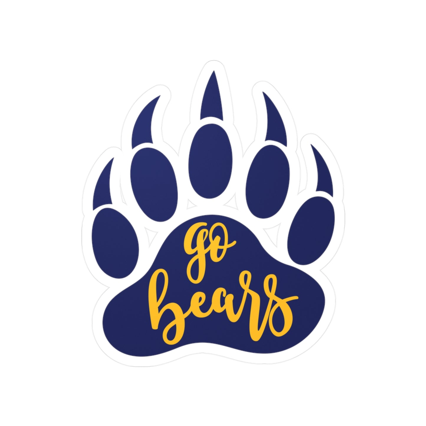 Gause Bears - Go Bears Bear Paw Kiss-Cut Vinyl Decals