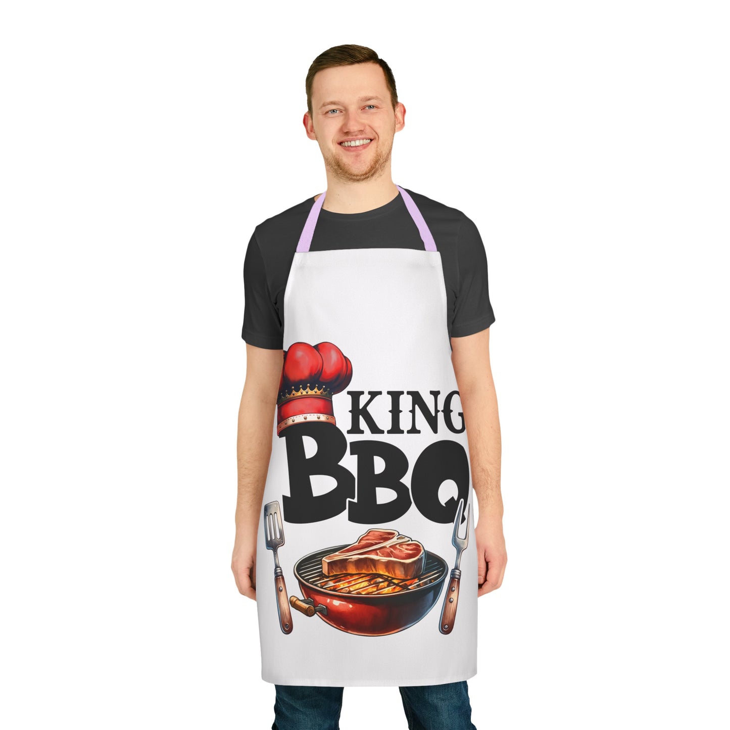 King BBQ Apron, 5-Color Straps (AOP)