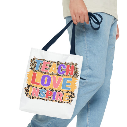 Teach Love Inspire - Kindergarten Teacher Tote Bag (AOP)