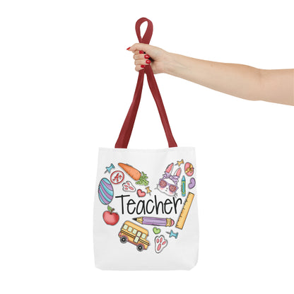 Teach Love Inspire Teacher Tote Bag (AOP)