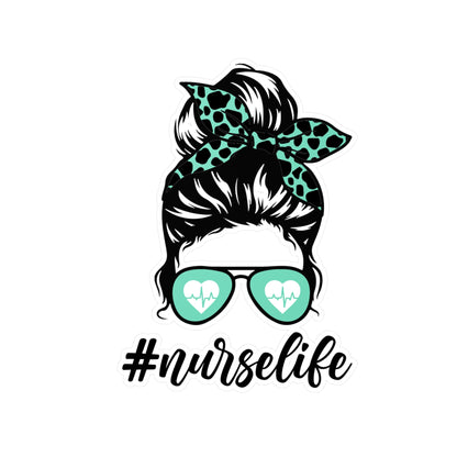 #NurseLife Messy Bun Kiss-Cut Vinyl Decals