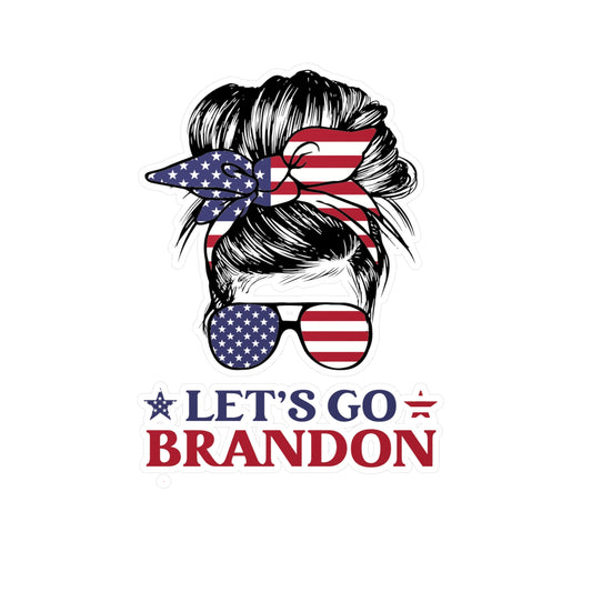 Let's Go Brandon MAGA Messy Bun Kiss-Cut Vinyl Decals