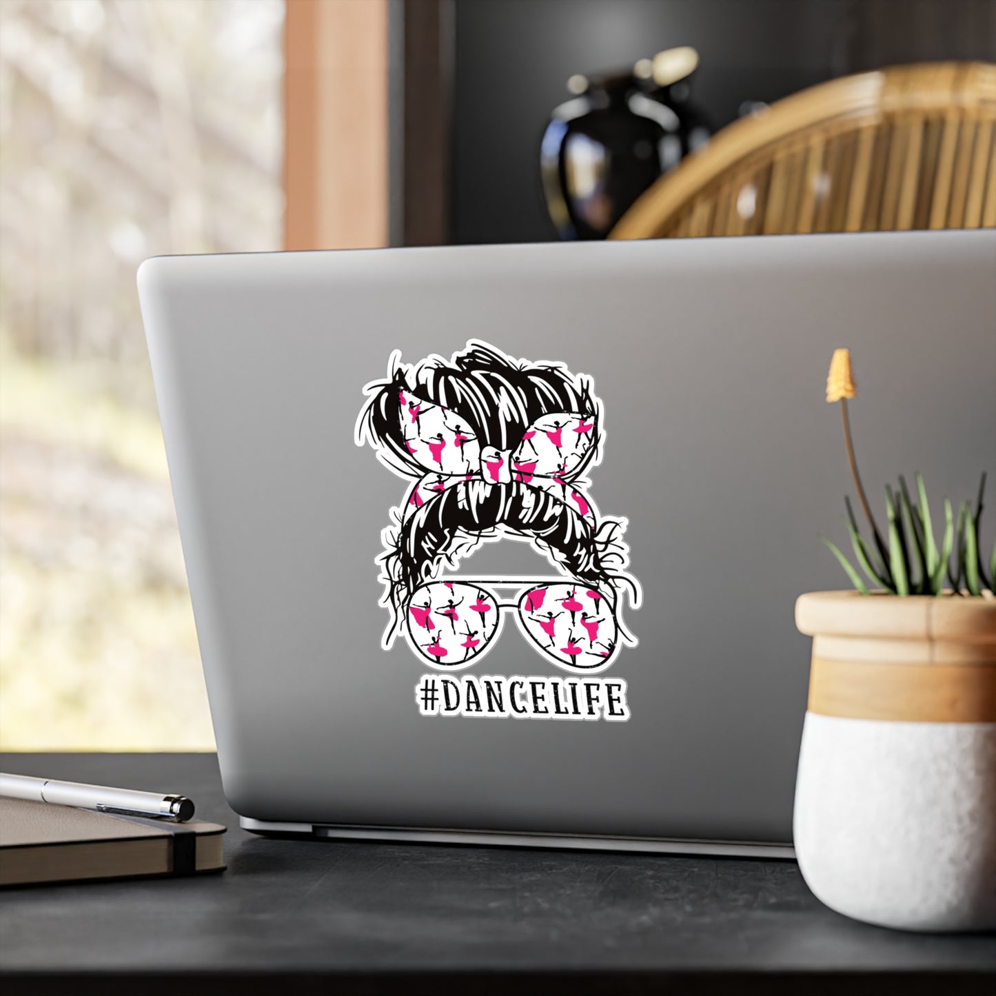 #DanceLife Messy Bun Kiss-Cut Vinyl Decals