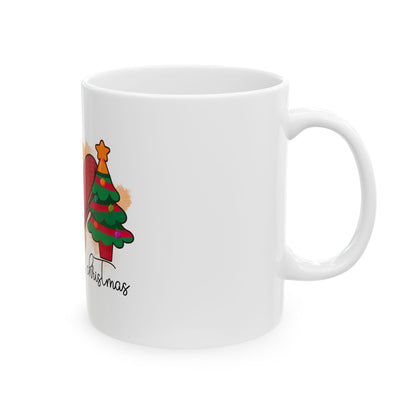 Peace Love Christmas Ceramic Mug, (11oz)