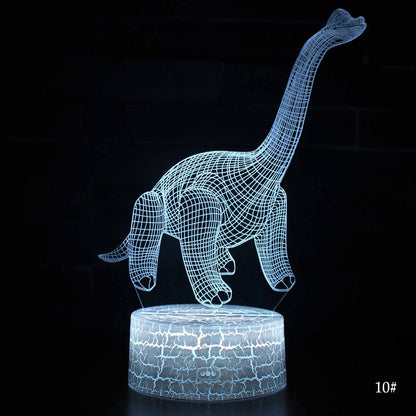 3D LED Night Light Lamp Dinosaur Series - 16Color 3D Night light with Remote Control