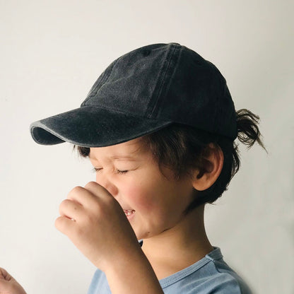 Washed Cotton Baseball Cap - Kids & Adults