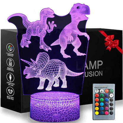 3D Dinosaur LED Night Light