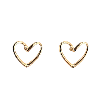 Hollow Cute Heart Shape Design Sense Internet Celebrity Silver Needle Earrings - Valentine's Day