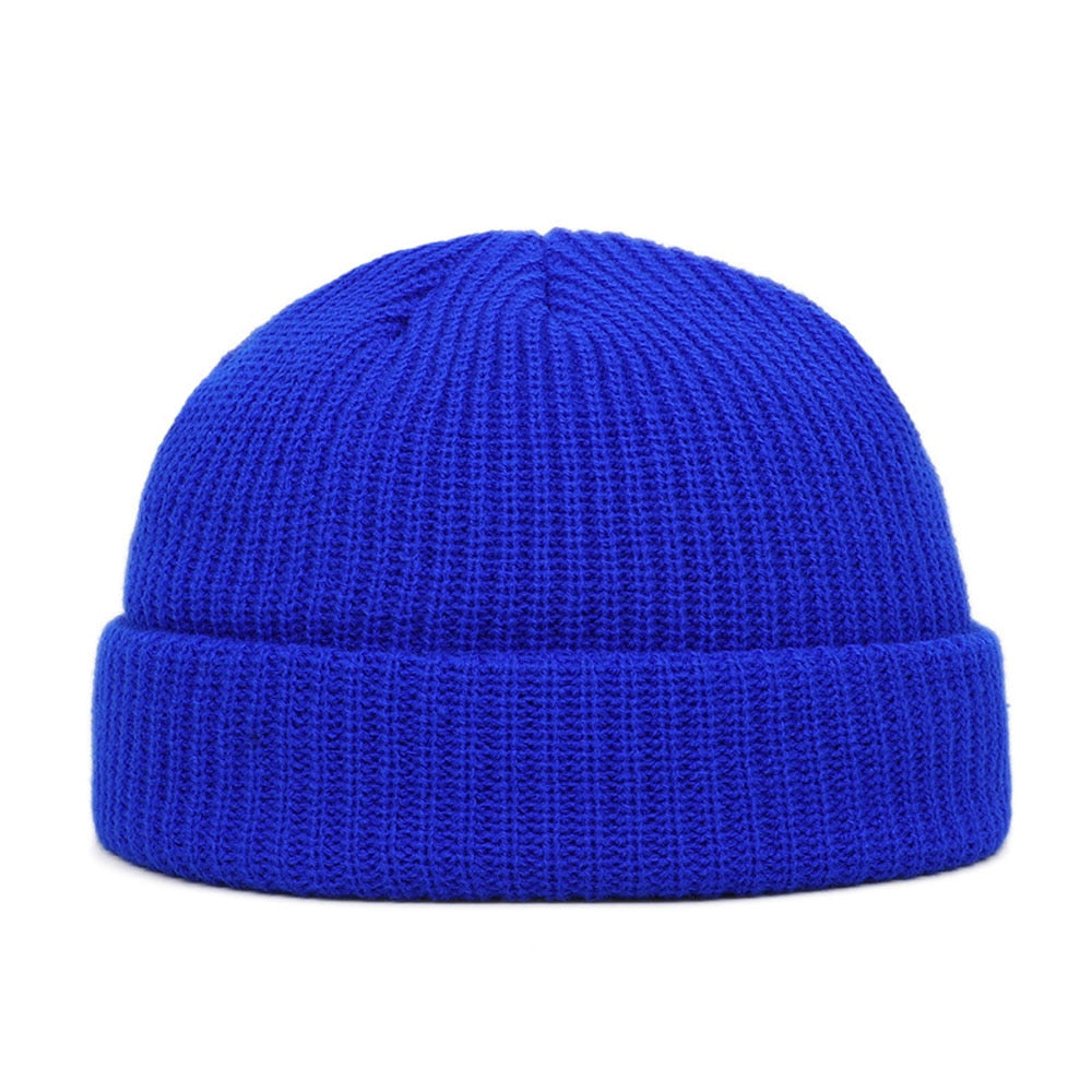 Winter Wool Knitted Skull Cap - Beanie