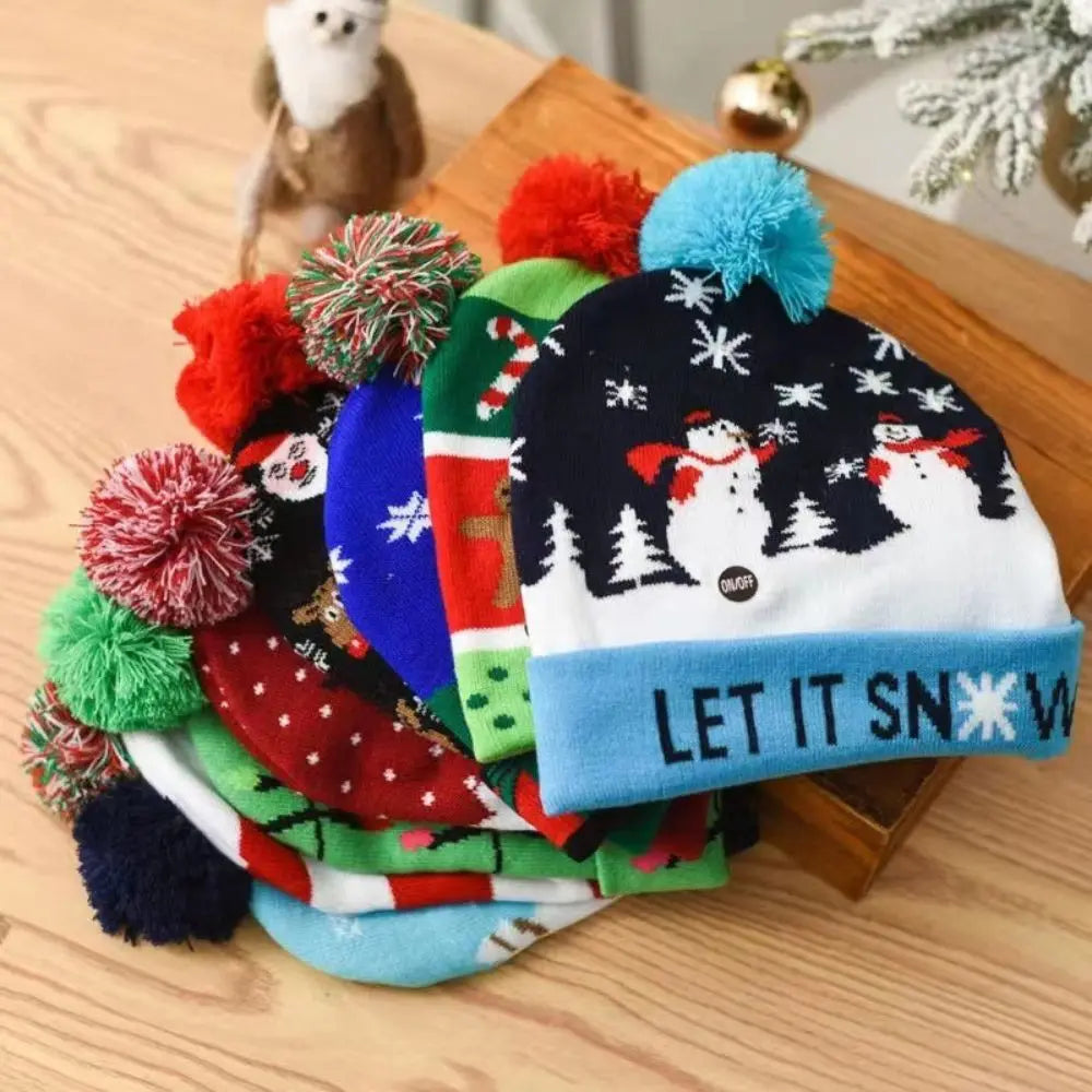 LED Christmas Knitted Hat/Beanie Cap