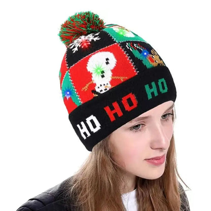 LED Christmas Knitted Hat/Beanie Cap