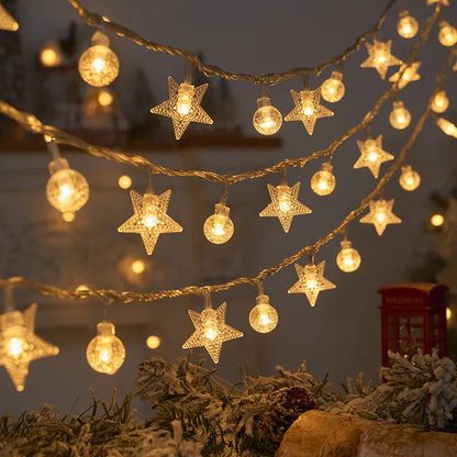 1.5/3M Christmas String Lights - Snowflakes - Christmas Decorations