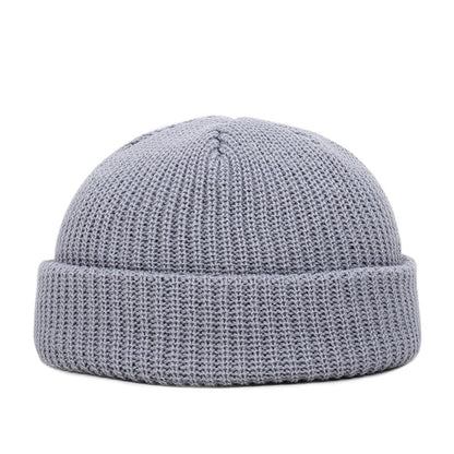 Winter Wool Knitted Skull Cap - Beanie