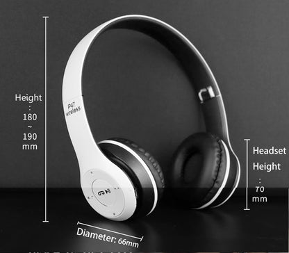 Brand New P47 Head Mounted Wireless Bluetooth Headphones with Foldable Earphone