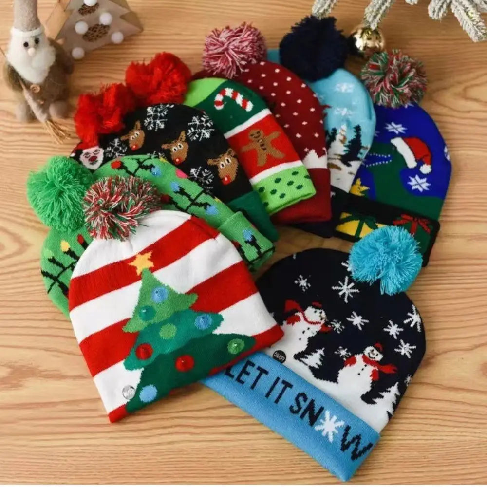 LED Christmas Knitted Hat/Beanie Cap