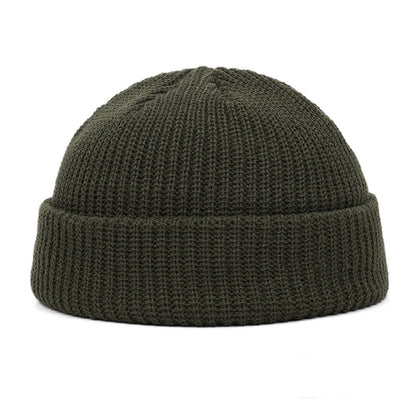 Winter Wool Knitted Skull Cap - Beanie