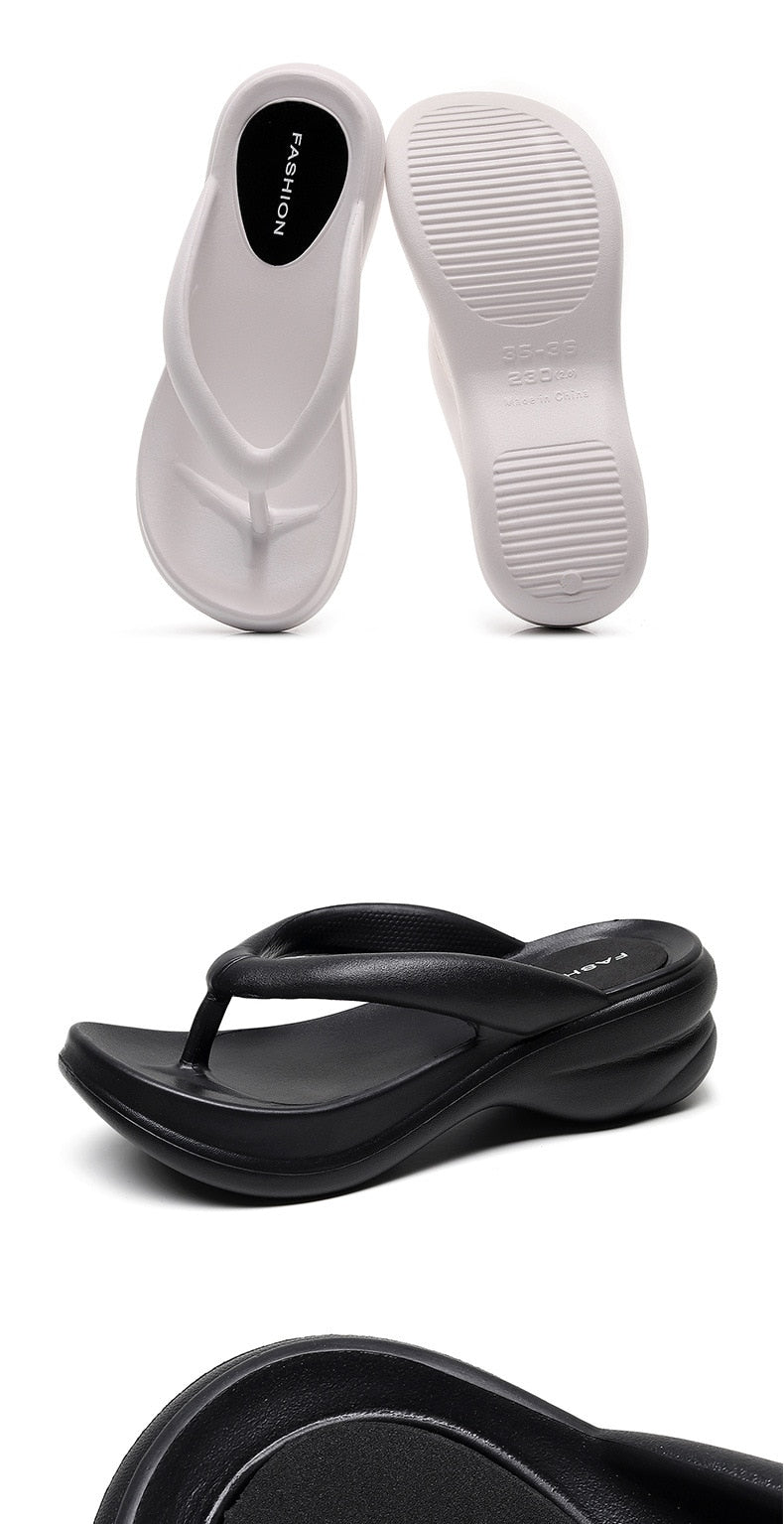 Summer Slippers/Sandals - Soft Side Wedges