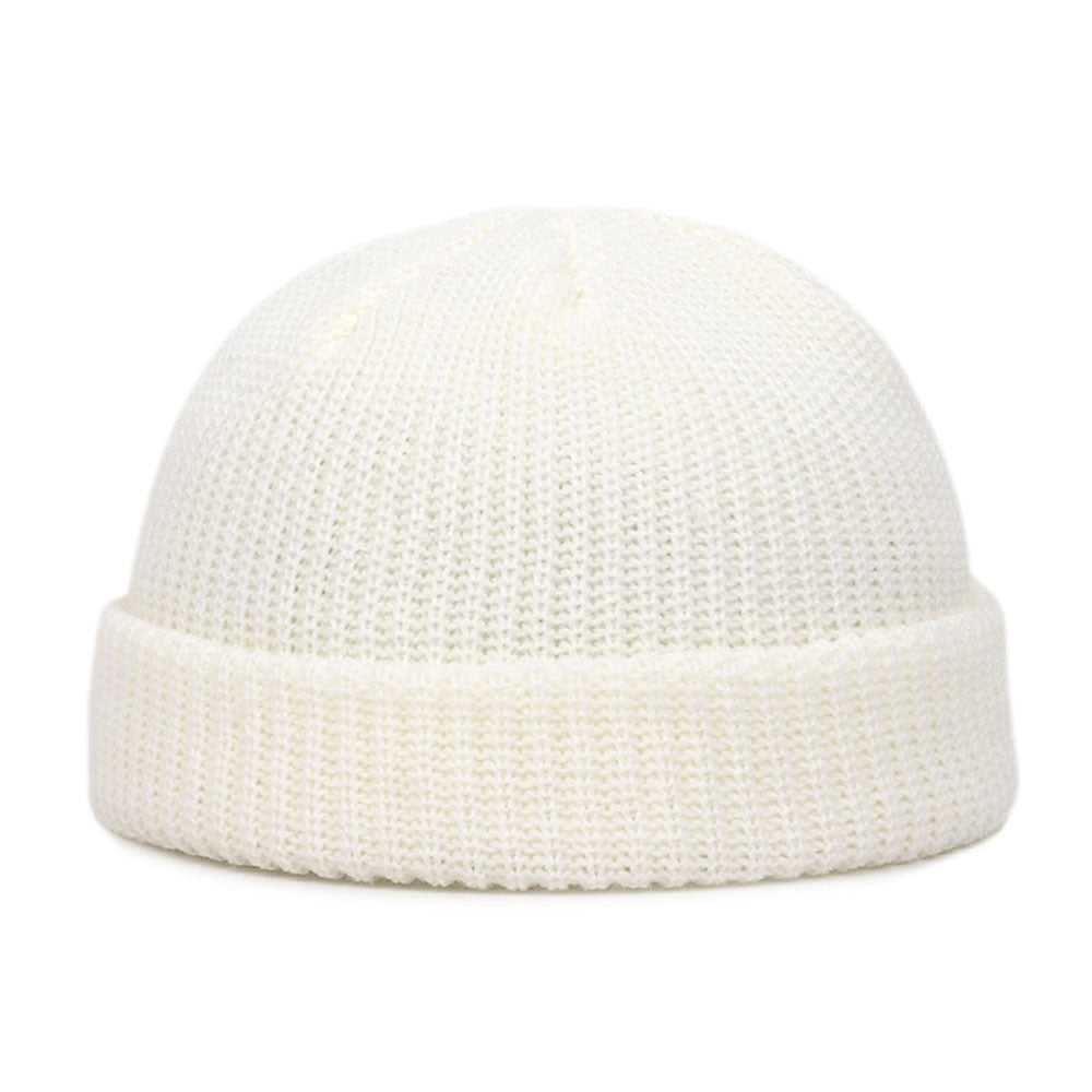 Winter Wool Knitted Skull Cap - Beanie