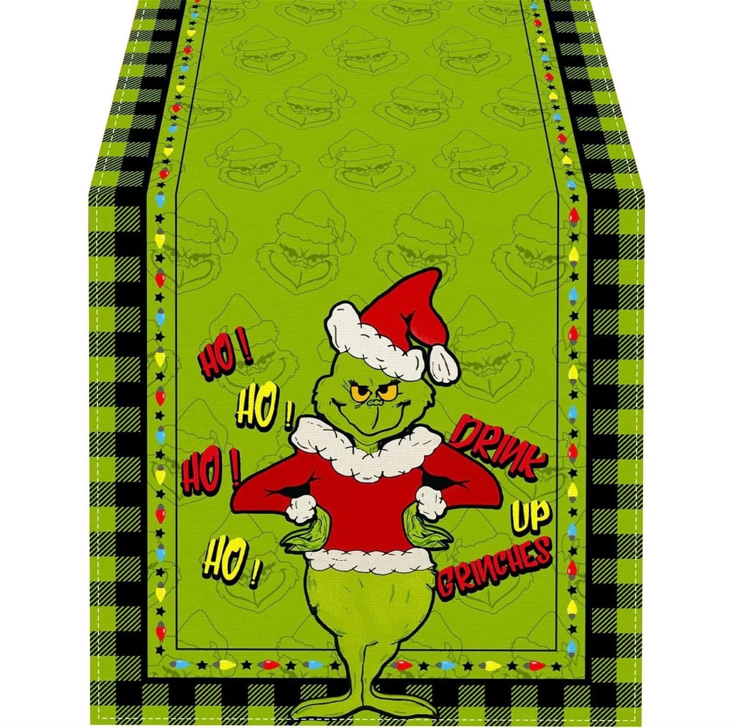 Green Grinch Christmas Table Runner/Tablecloth - Christmas Decoration