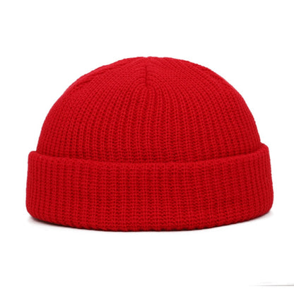 Winter Wool Knitted Skull Cap - Beanie