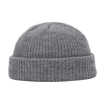 Winter Wool Knitted Skull Cap - Beanie