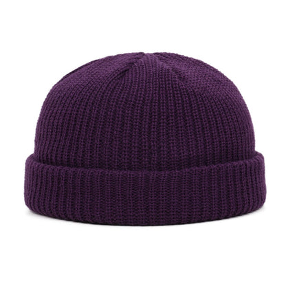 Winter Wool Knitted Skull Cap - Beanie