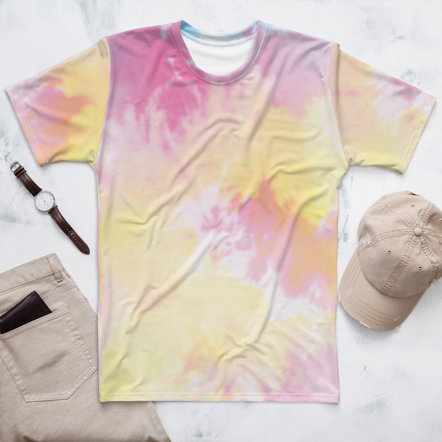 Pink, White, & Yellow Tie-Dye t-shirt