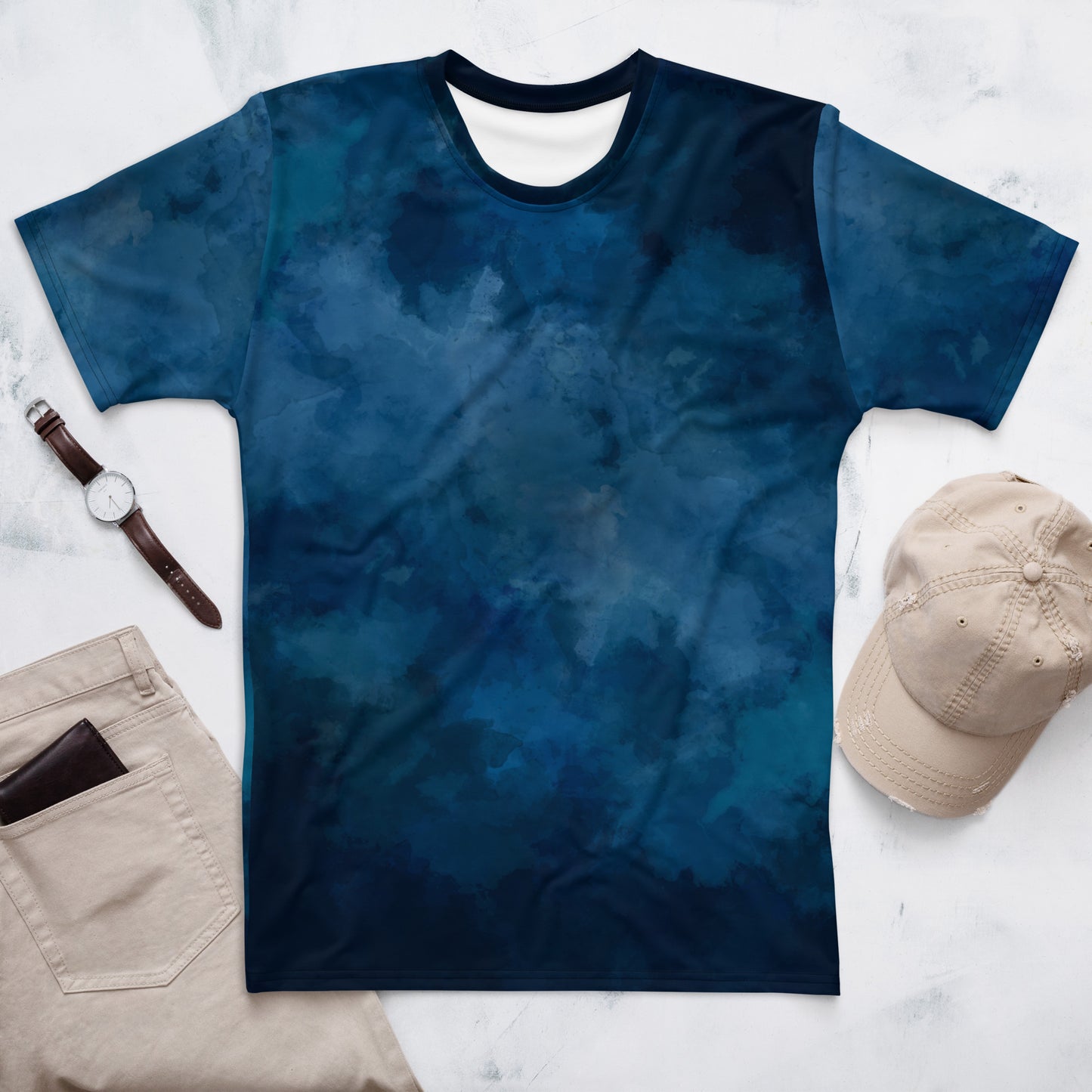 Navy & Black Tie-Dye All Over t-shirt