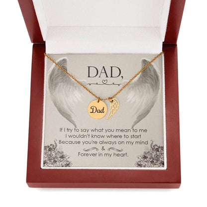 Memorial Necklace - Dad - Great way to show your love for your father - Forever in My Heart