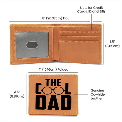 The Cool Dad Graphic Leather Wallet - Perfect Gift for Dad!