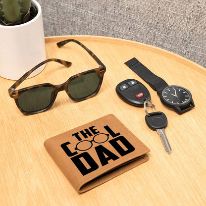 The Cool Dad Graphic Leather Wallet - Perfect Gift for Dad!