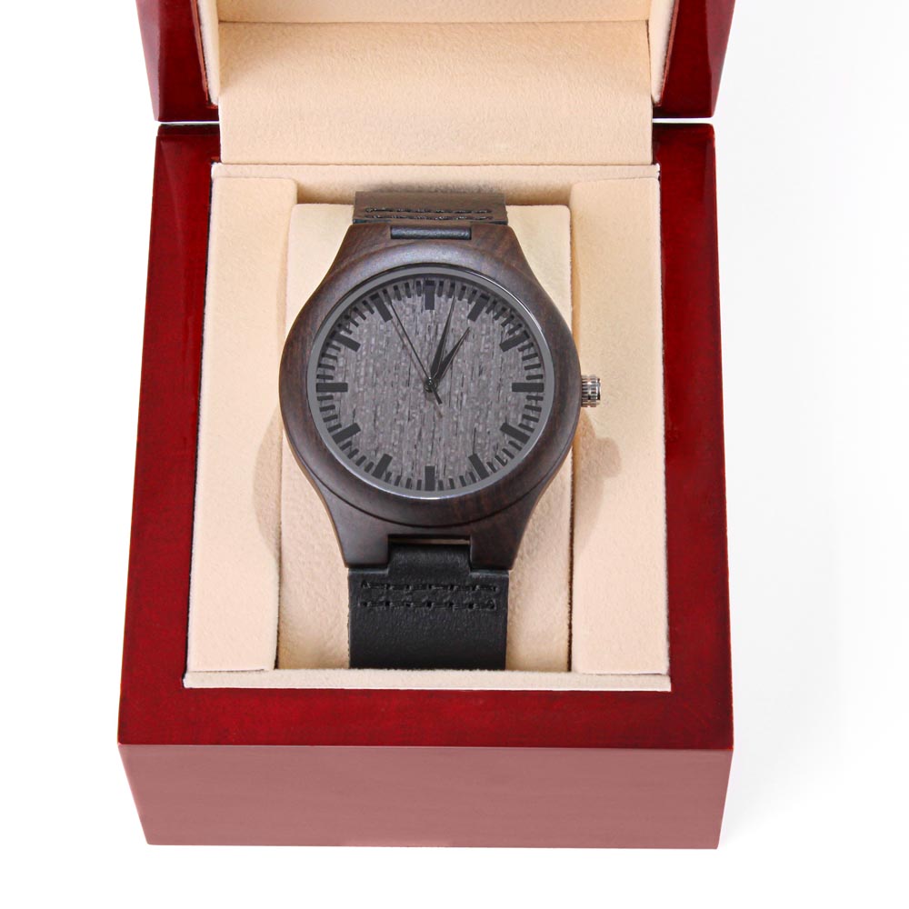 Engraved Wooden Watch - Thank you for always doing your best for us - Great Gift for Dad!