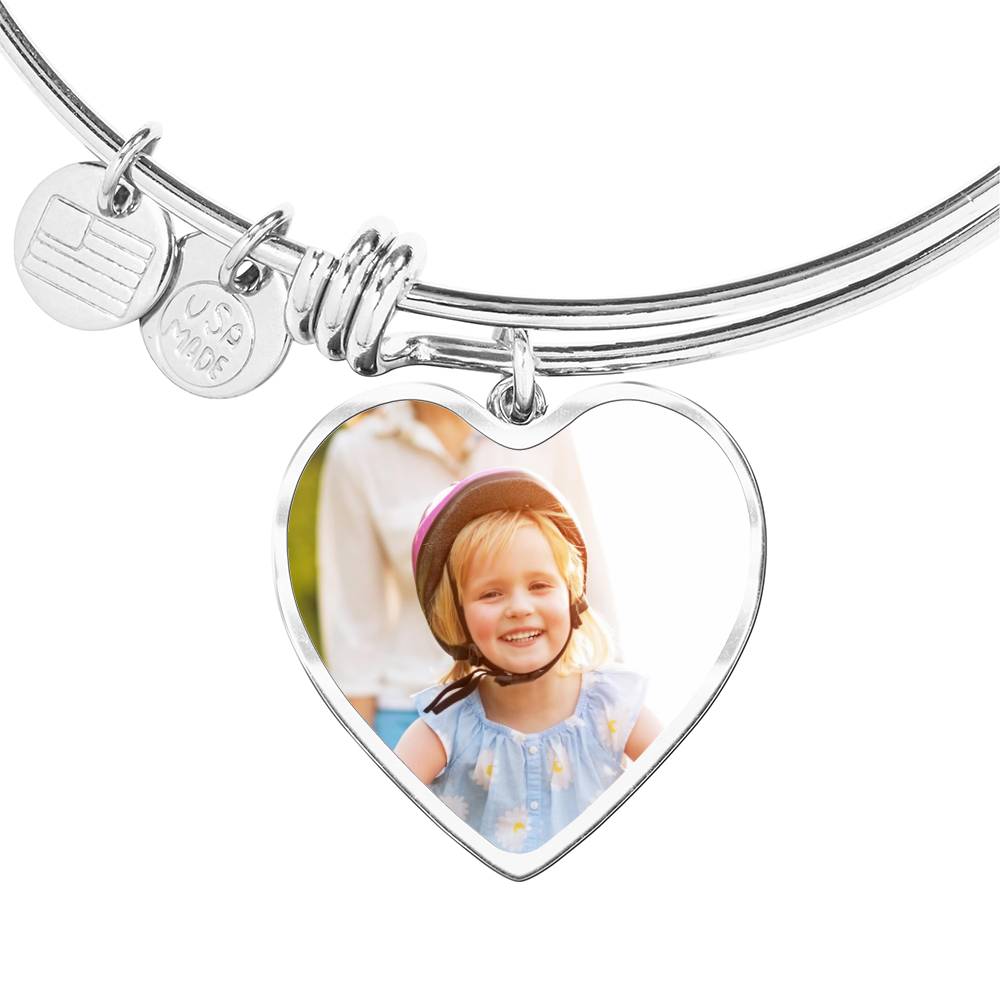 Heart Pendant Bracelet - Customizable