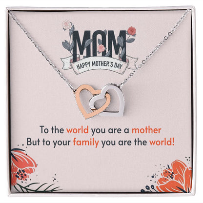 Mother's Day Interlocking Hearts Necklace