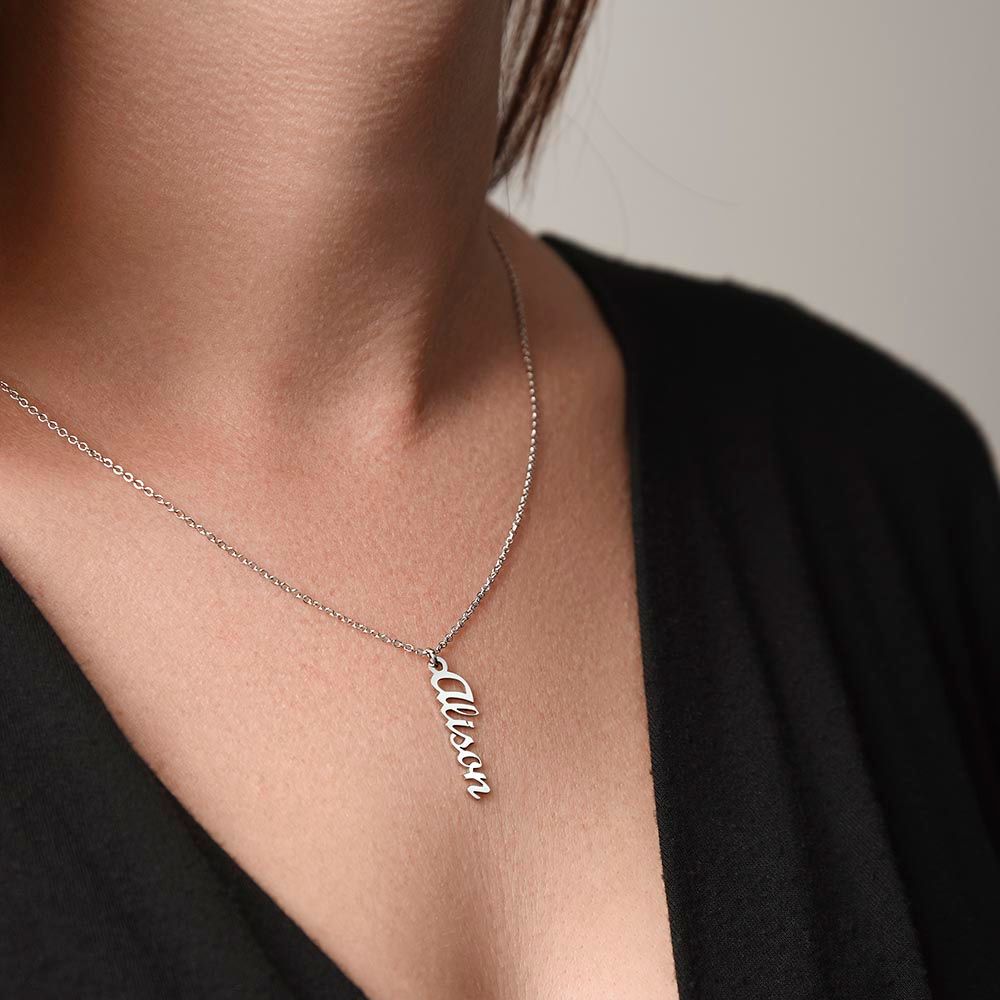 Vertical Name Necklace - PERFECT gift for a special someone