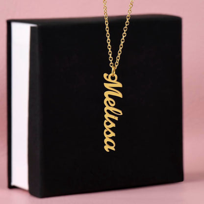 Vertical Name Necklace - PERFECT gift for a special someone