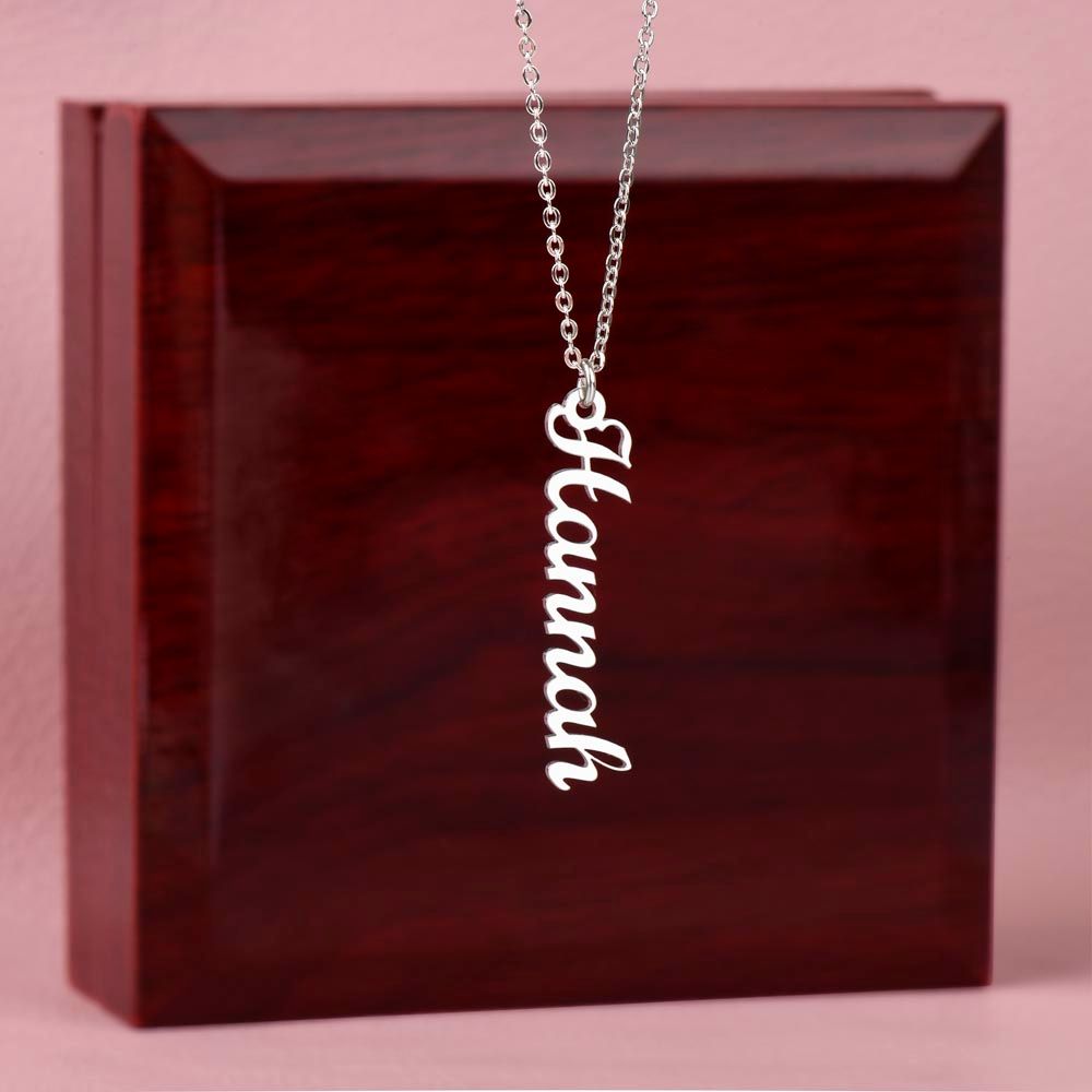 Vertical Name Necklace - PERFECT gift for a special someone